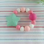 お星様にぎにぎ　歯固め　にぎにぎ　ミント＆ピンク