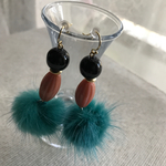 【NEW!】アンティーク風ピアス/スモーキーピンク