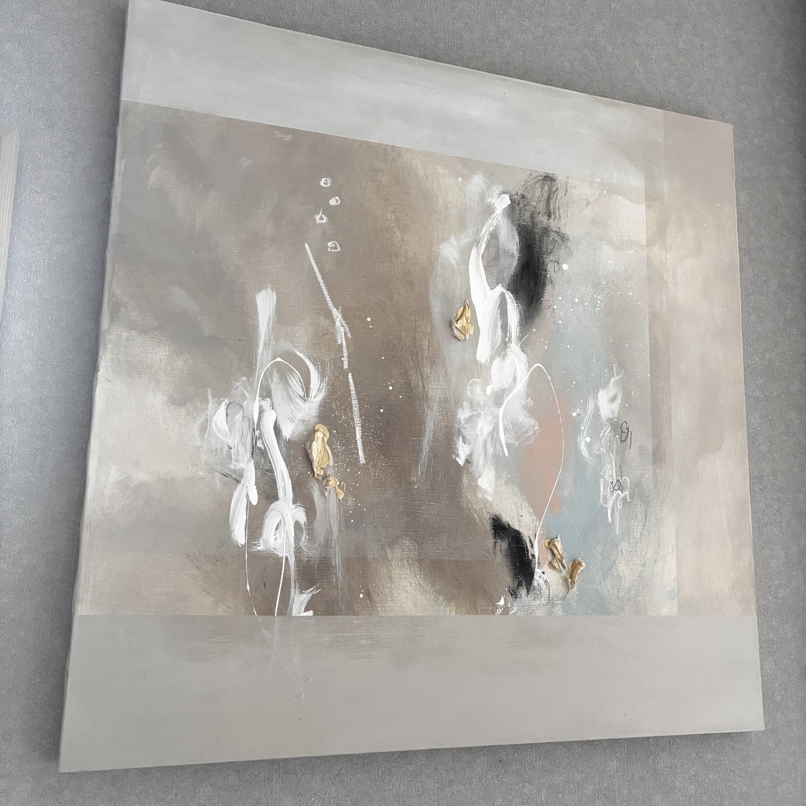 現代アート 80×80㎝ 抽象画 テクスチャーアート モダン インテリア