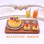 🌻ラスト1セット🌻 マンゴーのスイーツセット＆ミックスジュース🍹　ミニチュアスイーツ　ミニチュアフード　フェイクスイーツ　フェイクフード