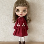 ネオブライスoutfitお花刺繍のローウエストワンピース