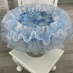 ブーケカフェマット❀.*空色💐犬用 直径54cm《着座35cm》