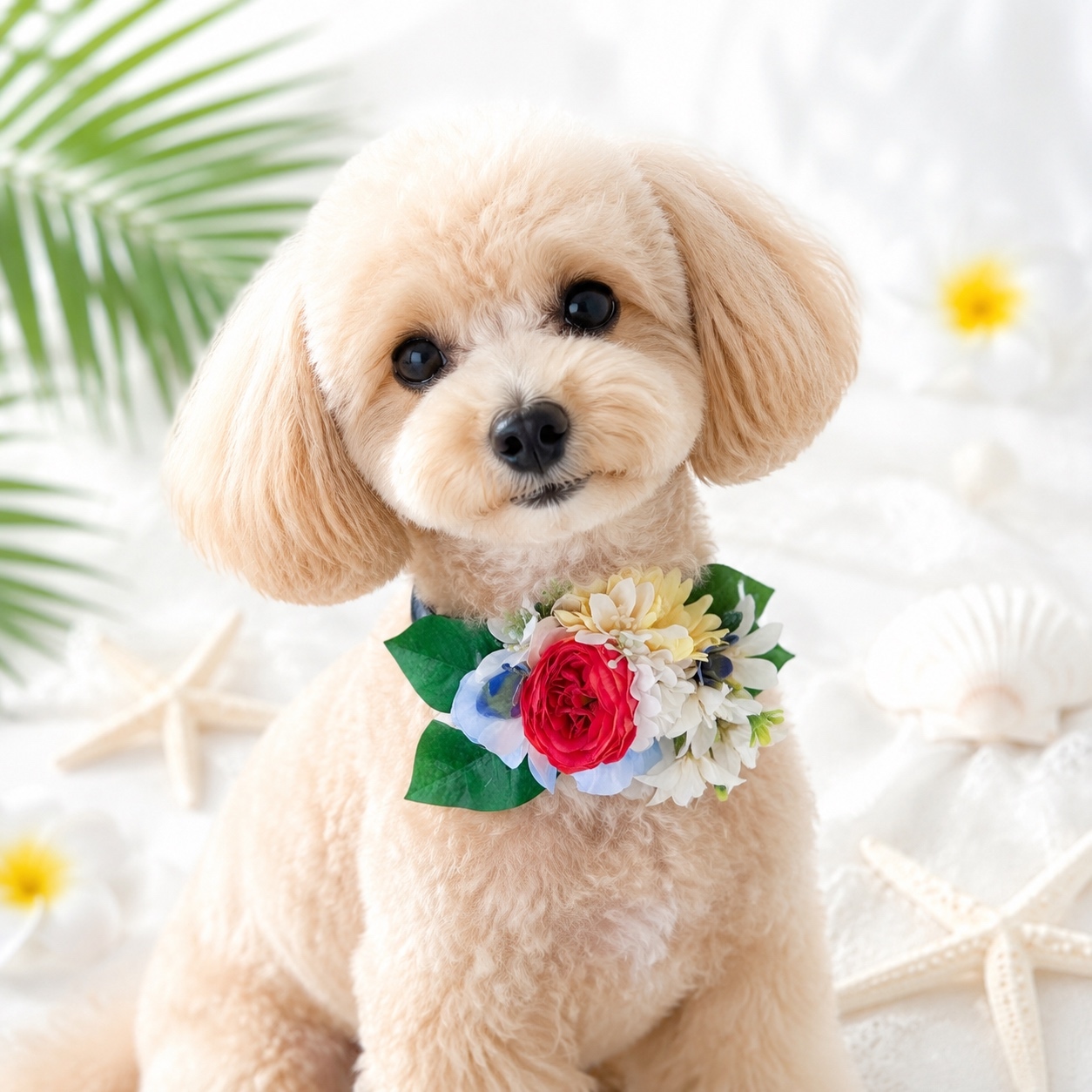 🌺ペット夏バカンスチョーカー🏝️ 犬猫ヘアアクセサリー トリミング