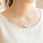 シンプルなパールのネックレス　n24084　お呼ばれ　結婚式、卒業式、入学式、成人式