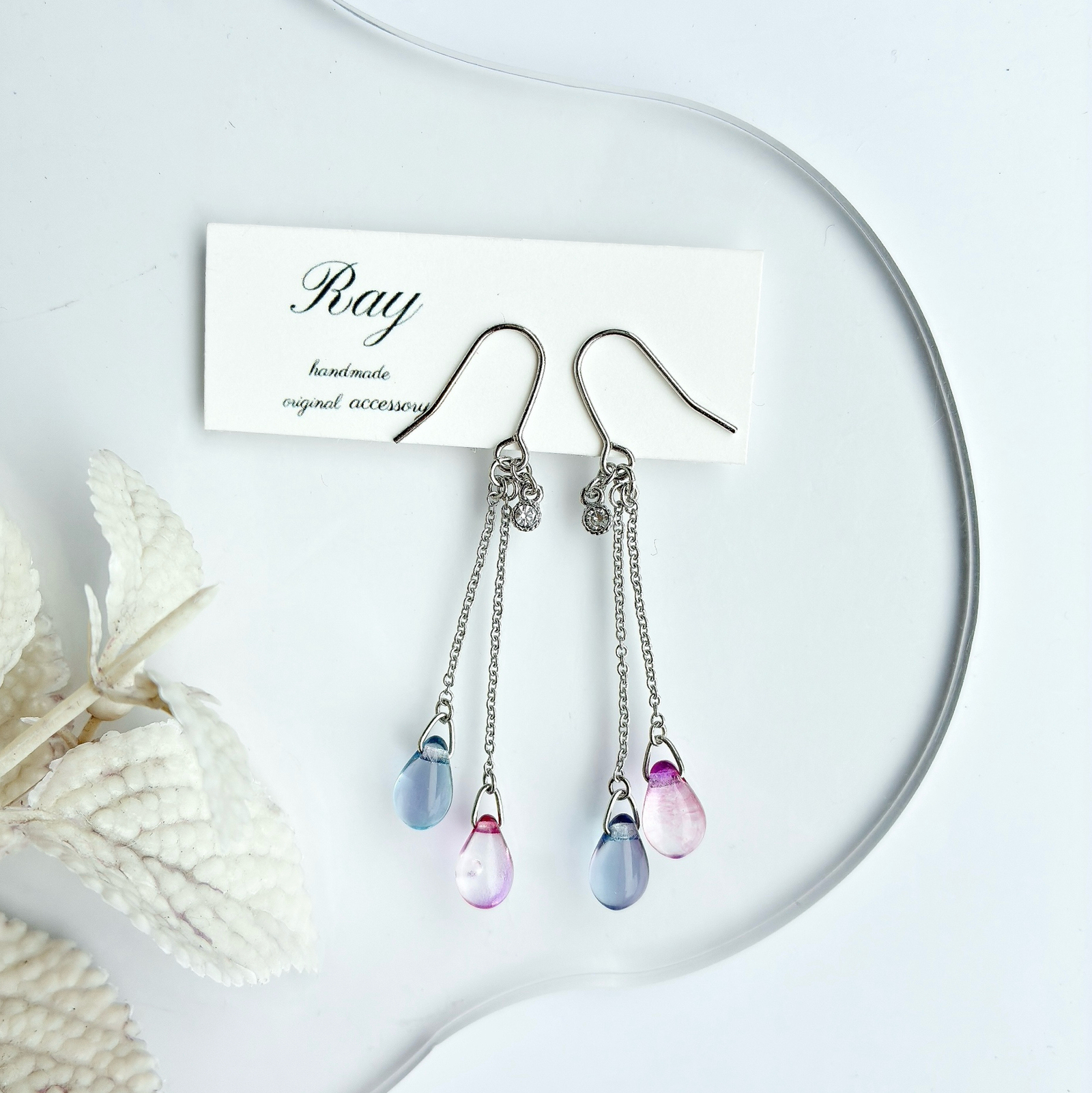 フラワー/スワロフスキー/ピンク》ピアス イヤリング フラワー 花