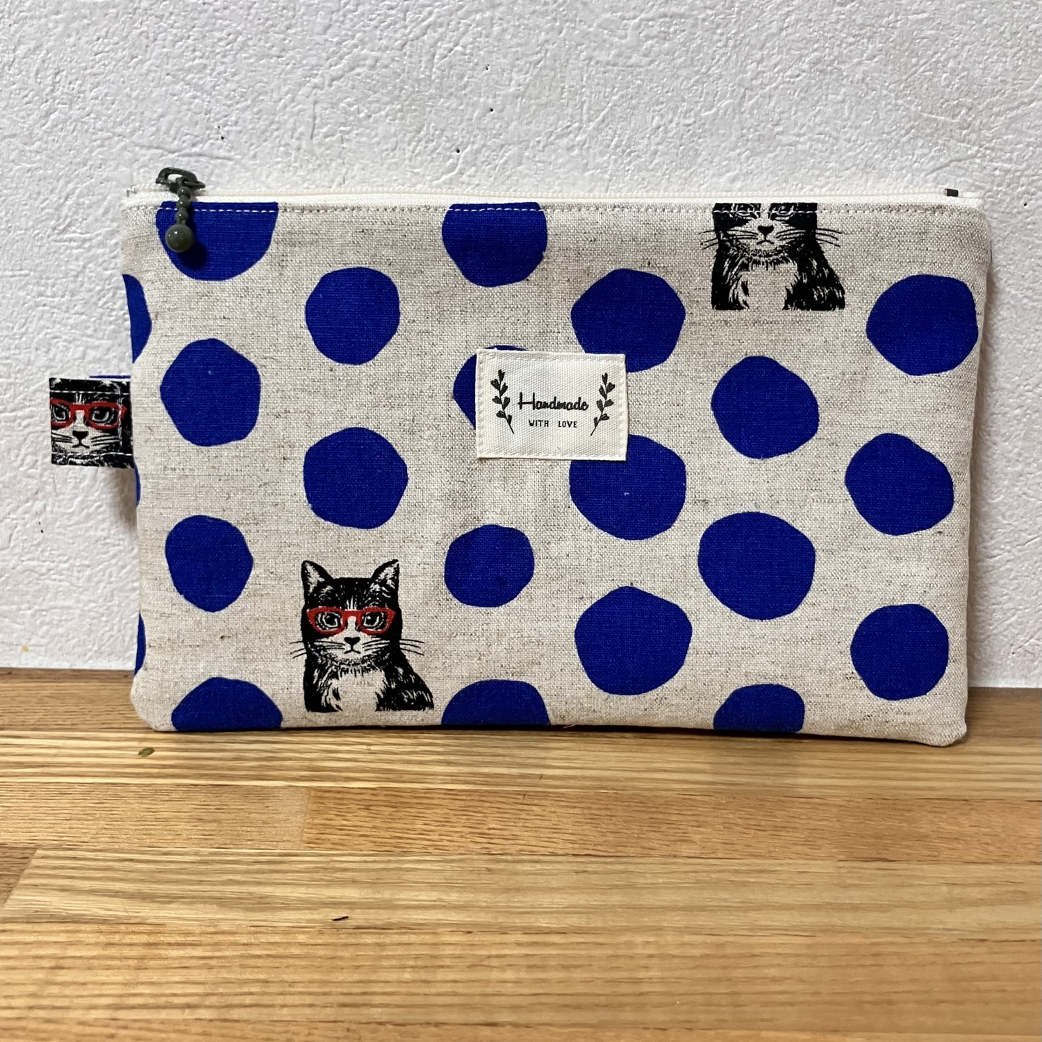 猫柄 ハンドメイド フラットポーチ - nao-melody | minne byGMOペパボ