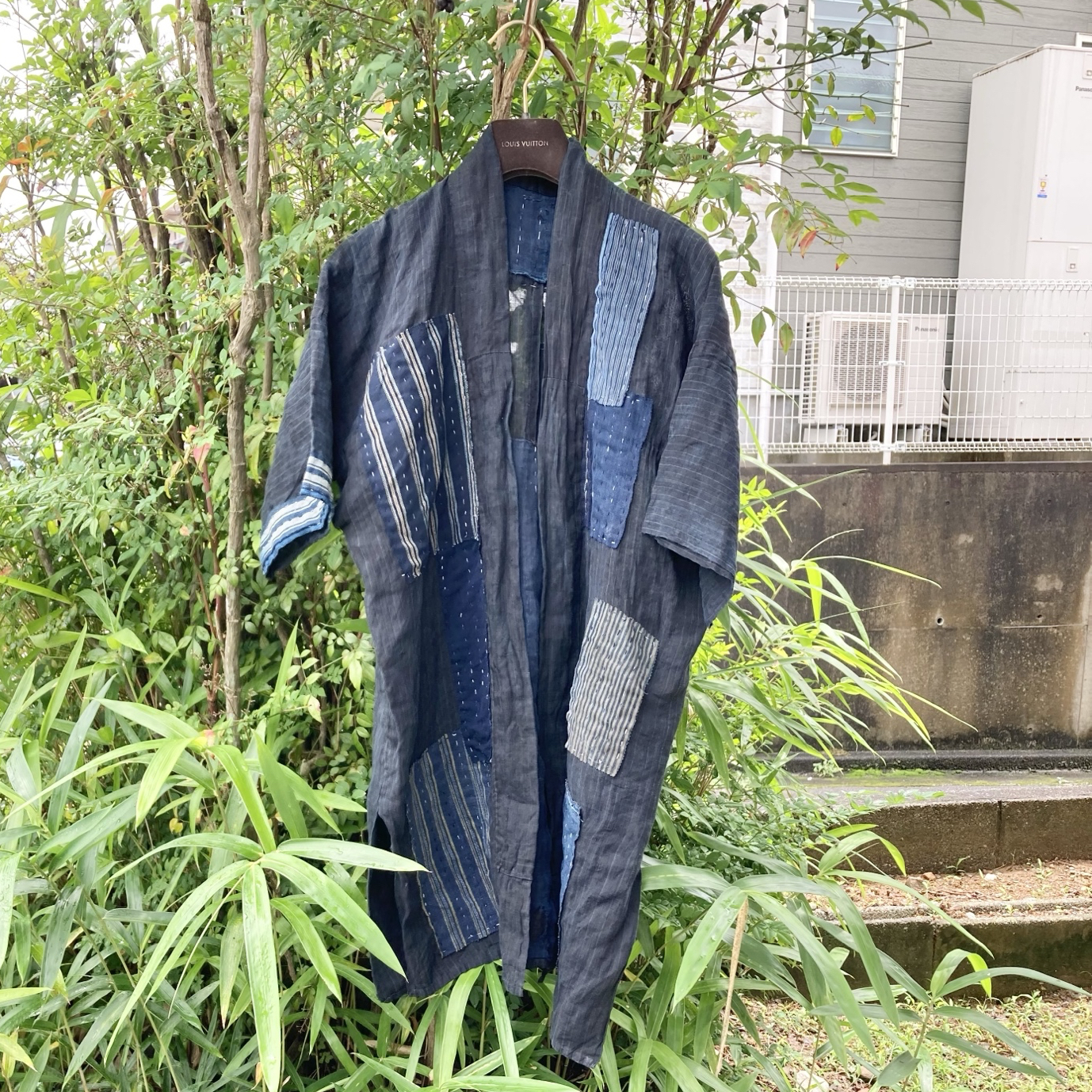 B97 襤褸　野良着　羽織　古布　リメイク　藍染　藍染め　は　継ぎ接ぎ　刺し子　ヴィンテージ　boro ボロ