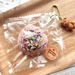 【送料無料】ハンドメイド スクイーズ アイス ストロベリー カラースプレー くまさんチャーム付き