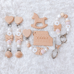 New！3色展開♡名入れパーツ変更可♡ribbon×flower   出産祝い　歯固め　おしゃぶりホルダー　シューズクリップ　ブランケットクリップ　トイホルダー