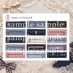 Zipper Collection Vol.2｜デニムファスナーコラージュシート A4