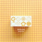963hanko ラバースタンプ: いろいろボタン