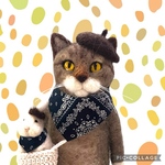 no.458 茶猫さんとミニうさぎさん