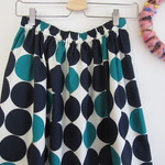 北欧風サークル模様　ギャザースカート