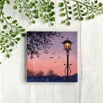 プチキャンバス絵画シリーズ♡アクリル画《原画》 ✴︎ Sunset Lantern ✴︎