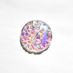 【訳アリ 一点もの】チェコガラスボタン 23mm チェコガラス カボション オーロラ ボタン フラワーパーツ アクセサリーパーツ