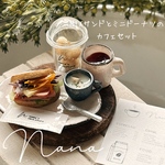 ミニチュアフード　MIXサンドとミニドーナツのカフェセット