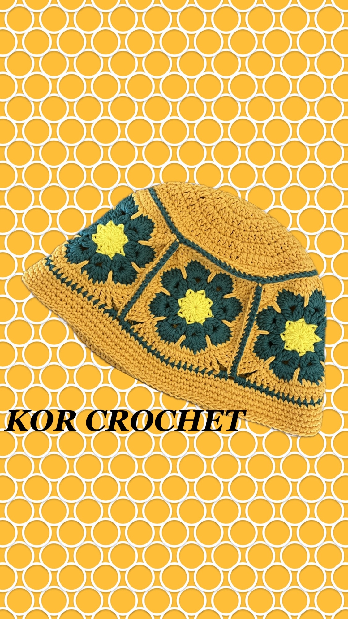 クロシェハット クラッシャーハット バケットハット ニット帽 - kor