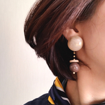 モカボール・ベージュMBピアスNO18