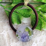 青い紫陽花のヘアゴム