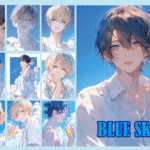 【7月受注販売品】BLUE SKY A6　両面デザインペーパー 100枚セット