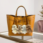 【お迎え待ち】ふわふわモールのバッグチャーム②ヨーキー