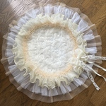 カフェマット♡フレンチシャビーチュチュマット♡直径64㎝（フリル含）