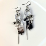 ブラックルチルクォーツ ピアス