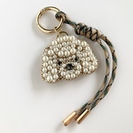 SHIROトイプー🐶キーチャーム🔑🌟　バッグチャーム　dailymaily キーホルダー　大人アクセサリー　キラキラ　パール　