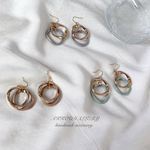 ☆3カラーから選べるダブルフープピアス/イヤリング☆
