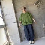 ベルギーリネン＊半袖トップス