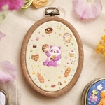 パンとパンダ 動物刺繍フープ