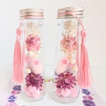 お供え、仏花ハーバリウム 50ml ピンク系 2本セット