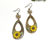 ひまわり🌻雫型フープピアス／イヤリング
