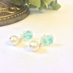 カケラビジューピアススクエア・水色