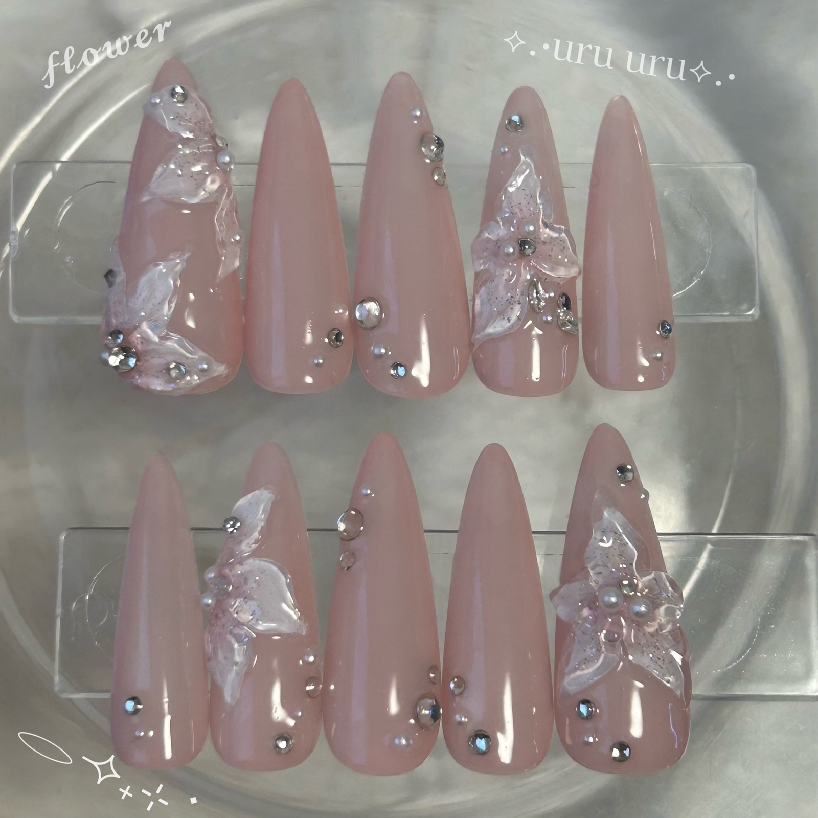 🍒さくらんぼネイル🍒 ネイルチップ ワンホン フレンチガーリー 韓国