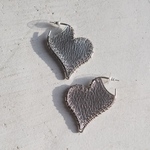 【sakaiaさま専用】Stitchy Heart【レザーピアス 】~silver~