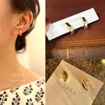  Bijou&hoop ear cuff 2pac set  フープとチェーンのイヤーカフ2個セット  ミニ小ぶり小さめ上品イヤーカーフ煌めく痛くないフープイヤリングフープピアスお洒落シンプルビジュー