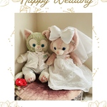 ジェラトーニ＆リーナベル　🤵👰コスチューム　ウェディングドレス　結婚式　ウェディング　ジェラトーニ　リーナベル服　クッキーアン　ハンドメイドコスチューム　ステラルー　ミントグリーン　💚