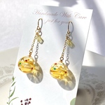 ヨーヨー　（ひまわり）　ピアス/イヤリング/樹脂ピアス/樹脂ノンホール  レジン　水風船　