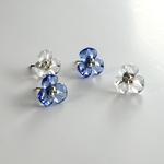 glass flower piaceearring