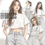 chan.ce オリジナルステッカー　6種6枚入り      Effortless Mood -飾らない，私-  おしゃれ　カジュアル　女の子　コラージュ　クール　デニム　かっこいい