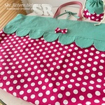 ☆mis・・さまオーダー品☆　～strawberry～　ピンクの水玉　お布団バッグ