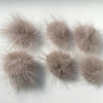 6個ミンクファーパーツ　グレージュ