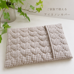 ＊ふんわりやさしい ハートヌビのアイスノンカバー（チェック）/熱中症対策
