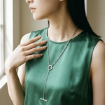≡N011≡ ネックレス マンテルフック ロングネックレス 70cm シルバー 上品 可愛い お洒落シンプル