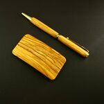 BA050 オリーブの髪飾り（小） 　木の自然の色のバレッタ