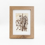 コーヒーアート【階段を登ると】The road behind the Sofitel...額縁付き:タテ21.5cm, ヨコ16.5cm
