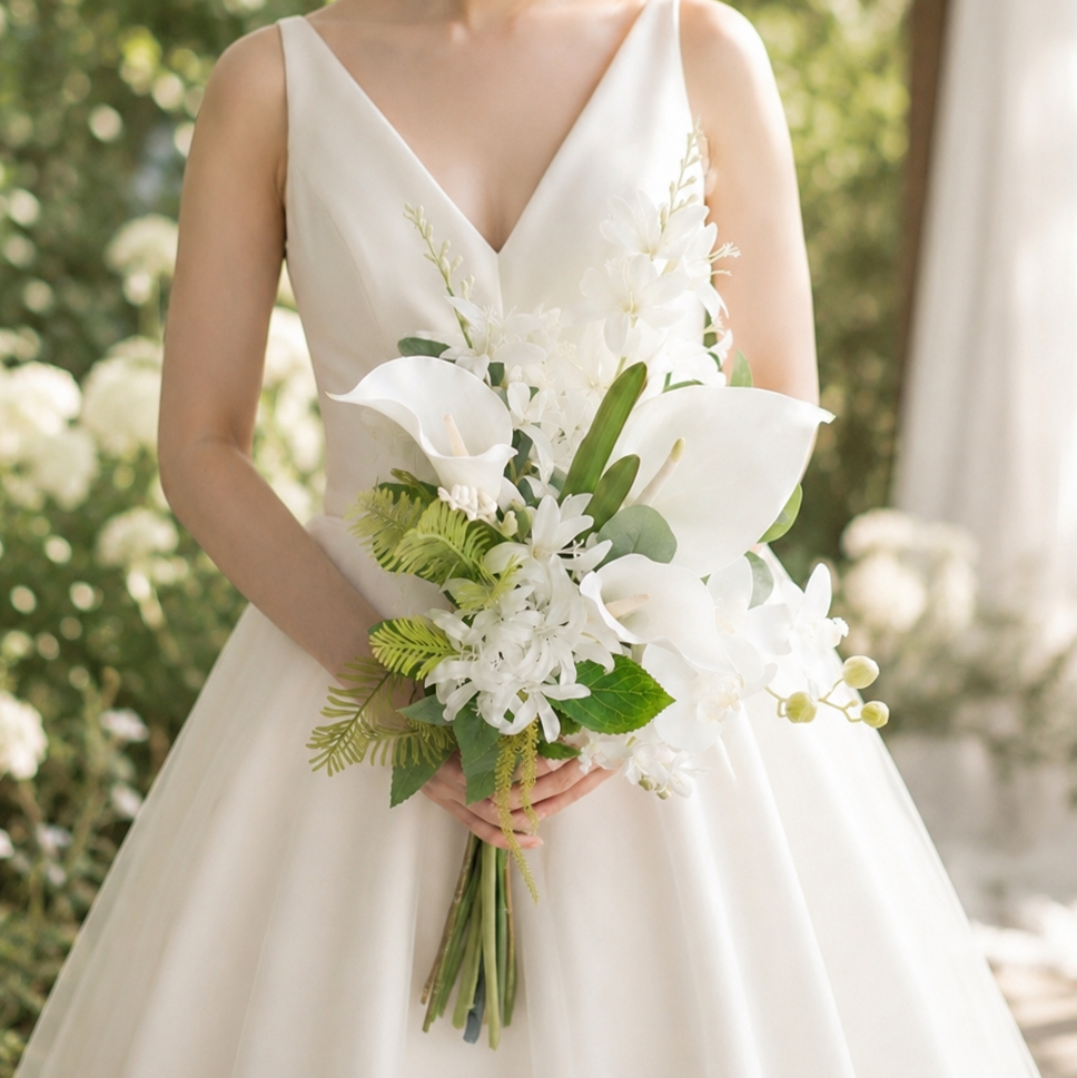 ウェディングブーケ★390 ♡×390 アネモネ 芍薬ブーケ ウェディングブーケ アネモネブーケ 結婚