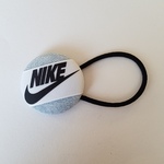 送料無料★くるみボタン★ヘアゴム★ナイキ柄★NIKE柄★デニム