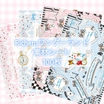 ♥︎♠︎Richeruオリジナル ワンダーランド素材シート 100枚♣︎♦︎